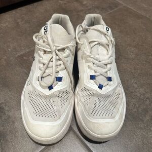 On Running Women's Shoes in Cream and Blue